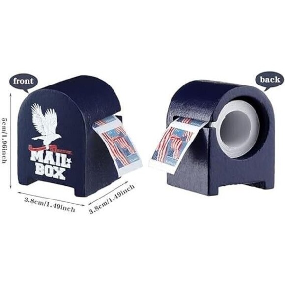 Mail Box Shaped Postage Stamp Roll Dispenser (stamps not included) - Picture 2 of 3